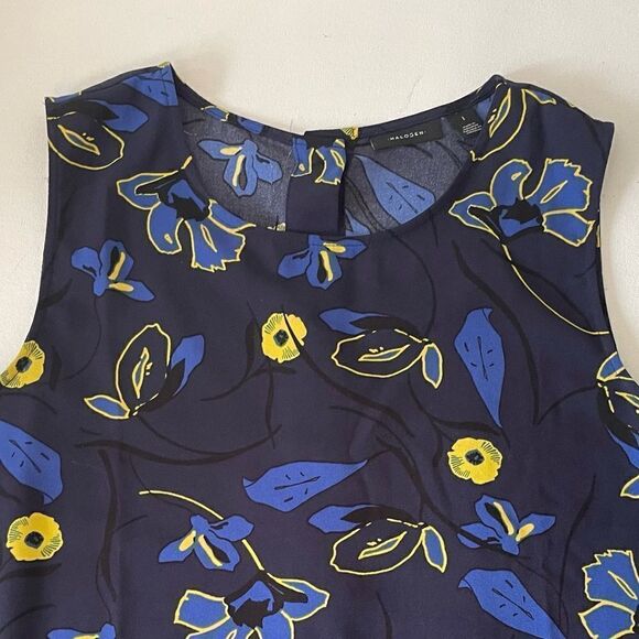 Nordstrom Halogen navy abstract floral dress large - Picture 6 of 8